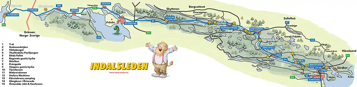Indalsledens karta